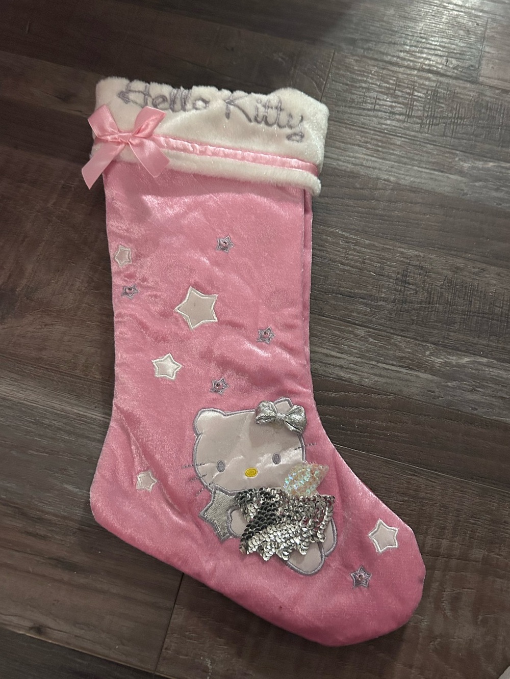 Hello Kitty Pink & White Christmas Stocking